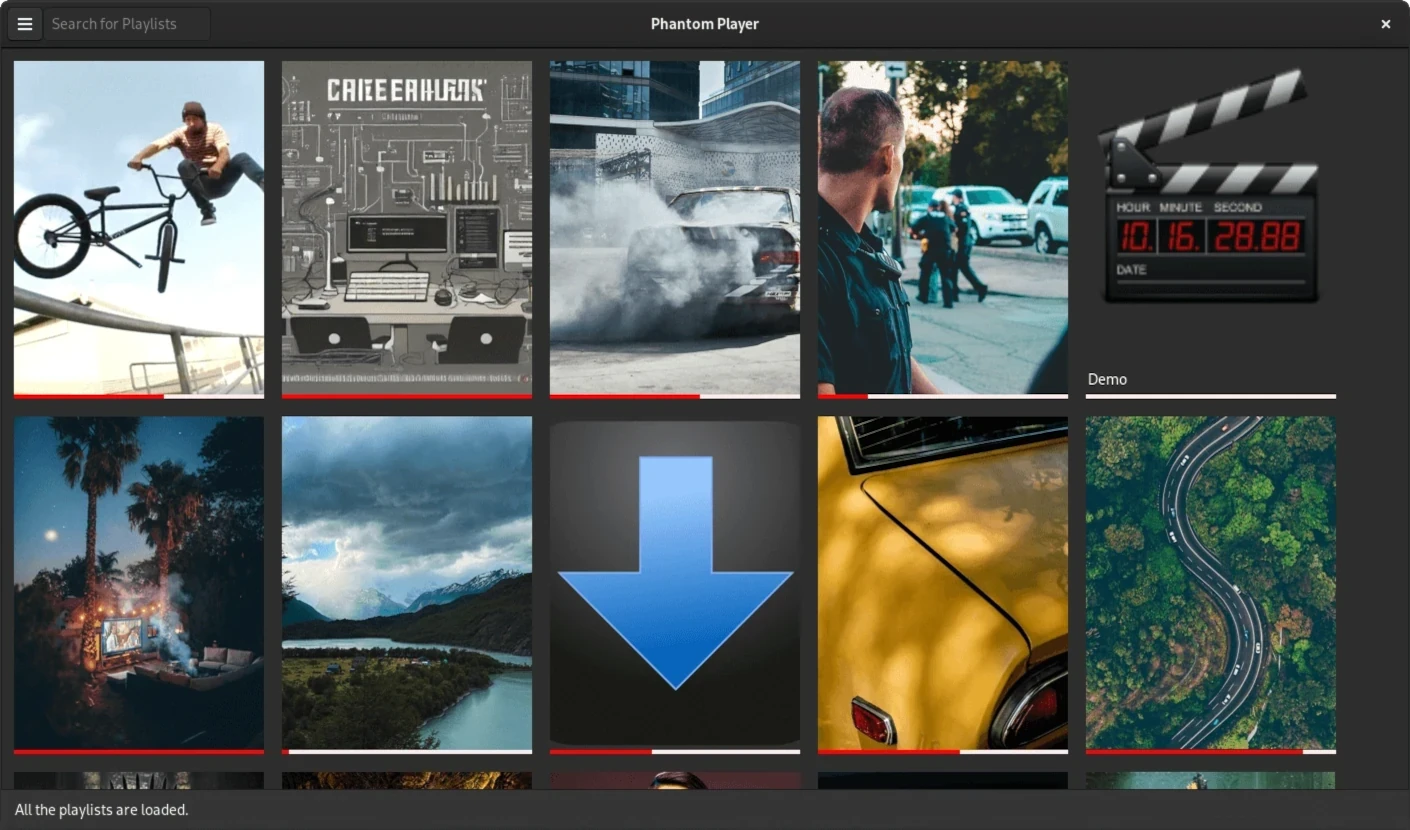 Playlists Menu